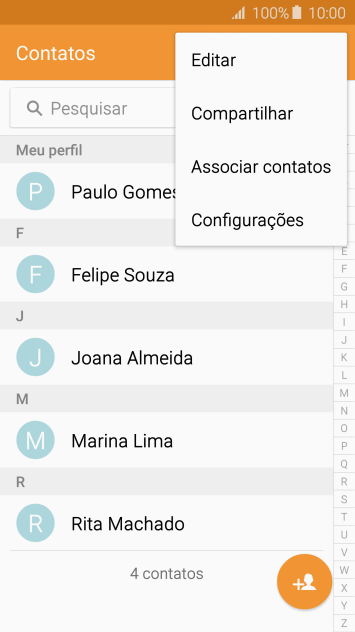 Pressione Configurações. Pressione Configurações.
