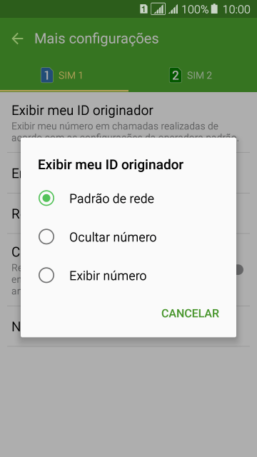 Pressione Exibir número para ativar a identificação do seu número. Pressione Exibir número para ativar a identificação do seu número.
