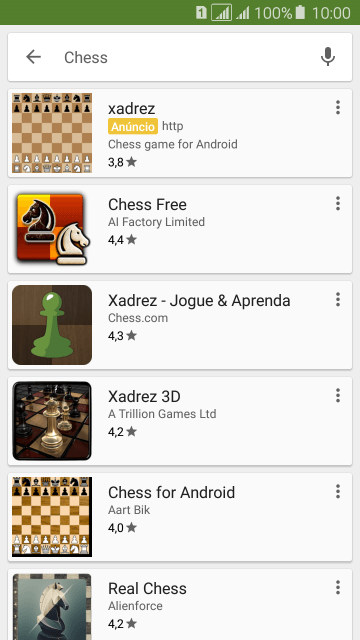 Pressione o app desejado. Pressione o app desejado.