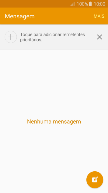 Pressione o ícone de nova mensagem. Pressione o ícone de nova mensagem.
