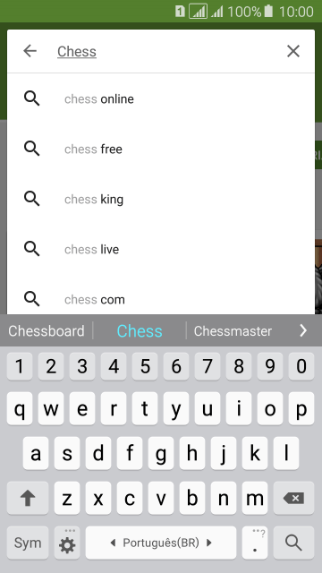 Insira o nome ou assunto do app desejado, e pressione o ícone de busca. Insira o nome ou assunto do app desejado, e pressione o ícone de busca.