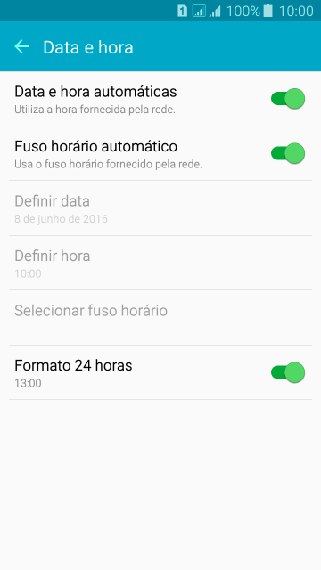 Pressione Fuso horário automático para ativar ou desativar a função. Pressione Fuso horário automático para ativar ou desativar a função.
