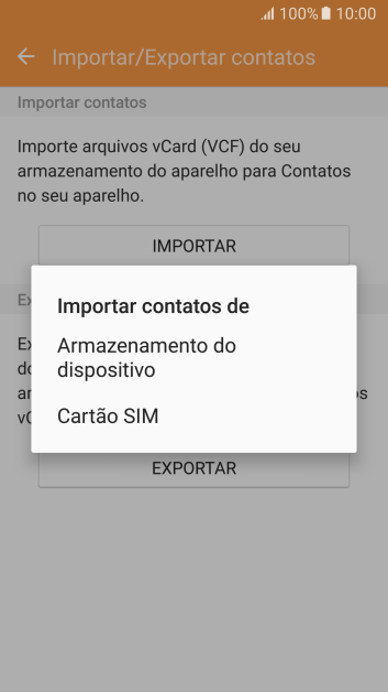 Pressione Cartão SIM. Pressione Cartão SIM.