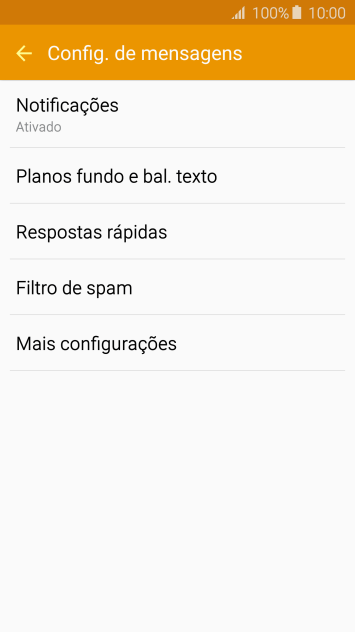 Pressione Mais configurações. Pressione Mais configurações.