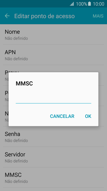 Digite http://mms.tim.br e pressione OK. Digite http://mms.tim.br e pressione OK.