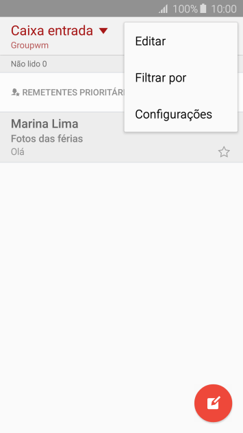 Pressione Configurações. Pressione Configurações.