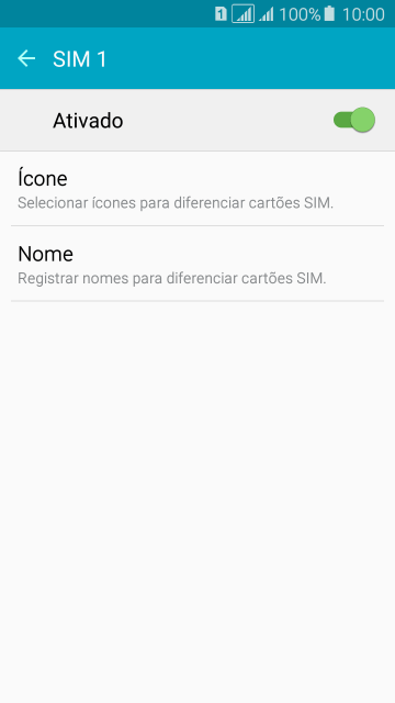 Pressione o indicador para ativar ou desativar o chip. Pressione o indicador para ativar ou desativar o chip.