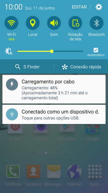 Pressione o ícone de configurações. Pressione o ícone de configurações.