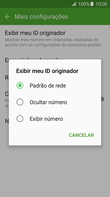 Pressione Exibir número para ativar a identificação do seu número. Pressione Exibir número para ativar a identificação do seu número.