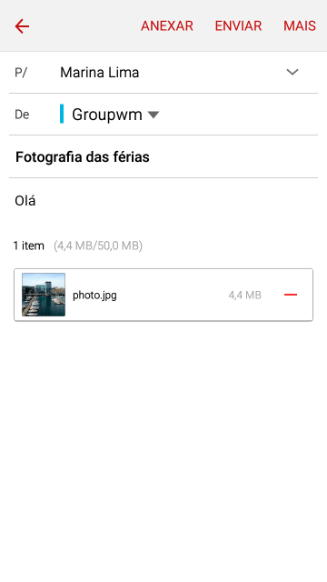 Pressione ENVIAR, quando você terminar de escrever seu e-mail. Pressione ENVIAR, quando você terminar de escrever seu e-mail.