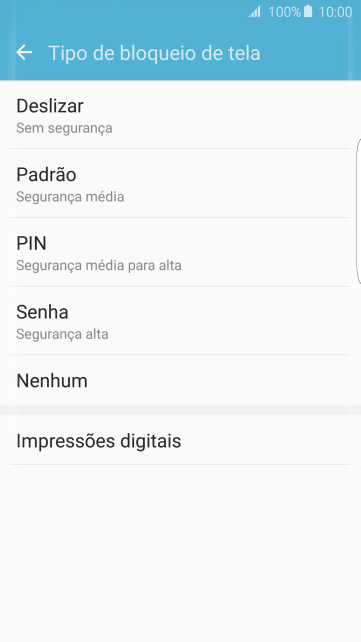 Pressione Impressões digitais. Pressione Impressões digitais.