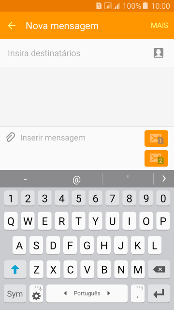 Abra uma nota, mensagem ou e-mail, para que o teclado fique visível na tela, e o celular pronto para a digitação. Abra uma nota, mensagem ou e-mail, para que o teclado fique visível na tela, e o celular pronto para a digitação.