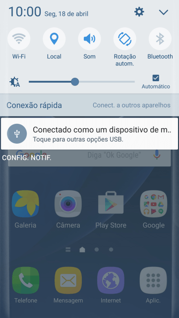 Pressione o ícone de configurações. Pressione o ícone de configurações.