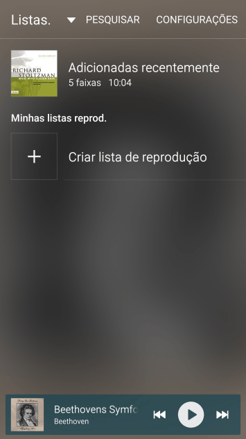 Pressione Criar lista de reprodução, e digite o nome do ponto de acesso do Wi-Fi. Pressione Criar lista de reprodução, e digite o nome do ponto de acesso do Wi-Fi.