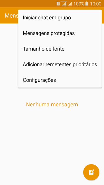 Pressione Configurações. Pressione Configurações.