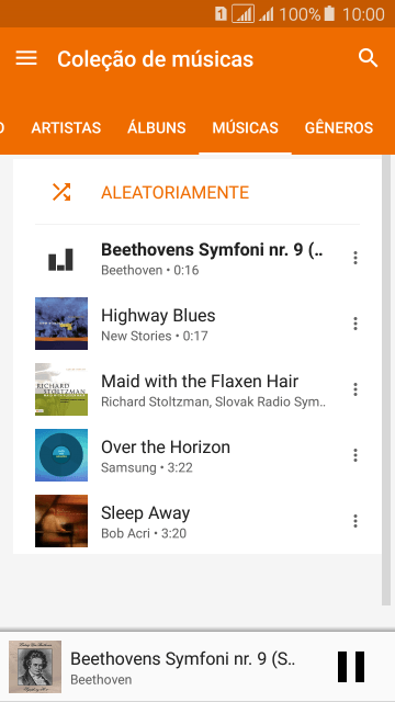 Pressione o título da música abaixo na tela. Pressione o título da música abaixo na tela.