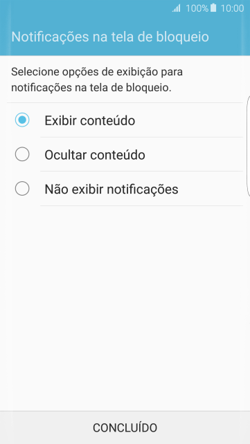 Pressione a configuração desejada. Pressione a configuração desejada.