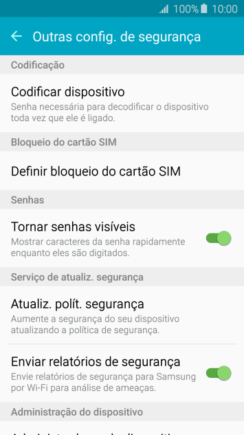 Pressione Definir bloqueio do cartão SIM. Pressione Definir bloqueio do cartão SIM.