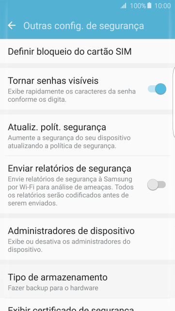 Pressione Definir bloqueio do cartão SIM. Pressione Definir bloqueio do cartão SIM.