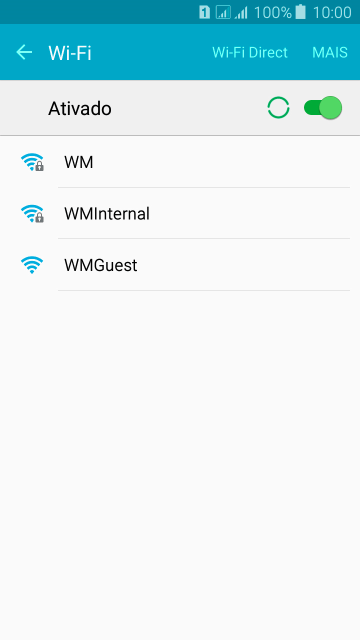 Pressione a rede Wi-Fi desejada. Pressione a rede Wi-Fi desejada.