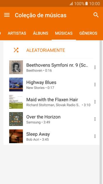 Pressione o arquivo de música desejado. Pressione o arquivo de música desejado.