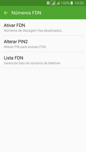 Pressione Ativar FDN para ativar a os números de discagem fixa. Pressione Ativar FDN para ativar a os números de discagem fixa.