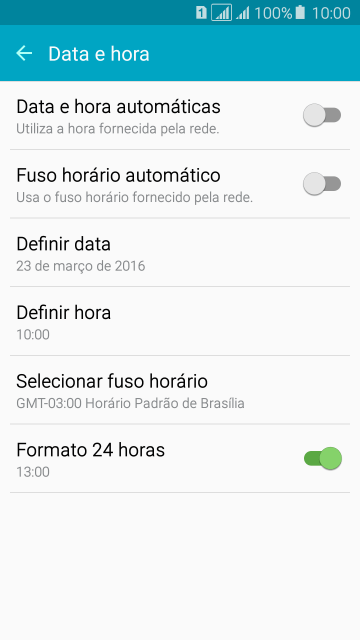 Pressione Data e hora automáticas para ativar a função. Pressione Data e hora automáticas para ativar a função.