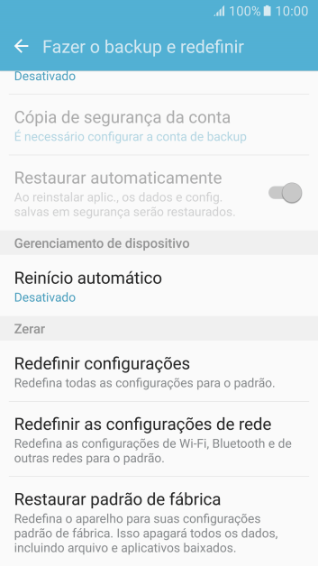 Pressione Restaurar padrão de fábrica. Pressione Restaurar padrão de fábrica.
