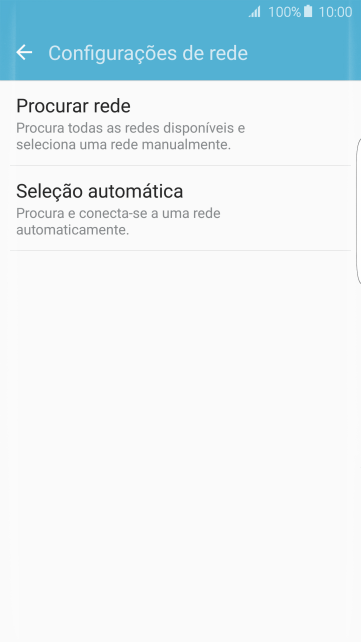 Se você quiser selecionar a rede automaticamente, deve pressionar Seleção automática. Se você quiser selecionar a rede automaticamente, deve pressionar Seleção automática.