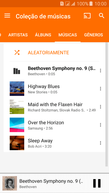 Pressione o título da música abaixo na tela. Pressione o título da música abaixo na tela.