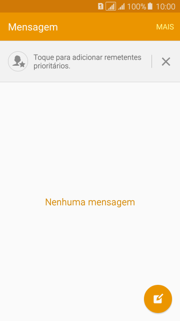 Pressione o ícone de nova mensagem. Pressione o ícone de nova mensagem.