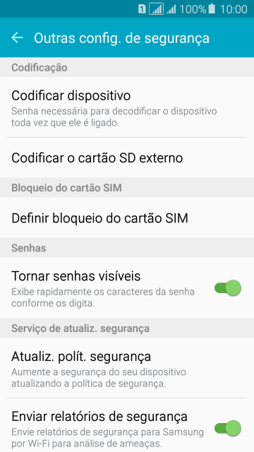 Pressione Definir bloqueio do cartão SIM. Pressione Definir bloqueio do cartão SIM.