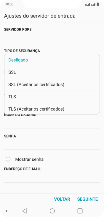 Pressione Desligado para desativar a função. Pressione Desligado para desativar a função.