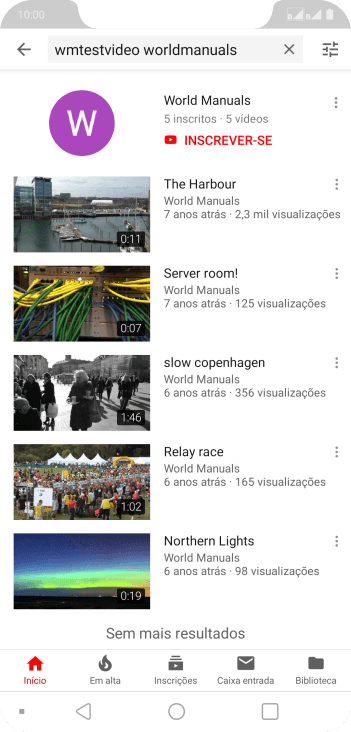Pressione o vídeo desejado. Pressione o vídeo desejado.