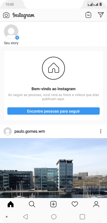 Pressione o ícone de busca. Pressione o ícone de busca.