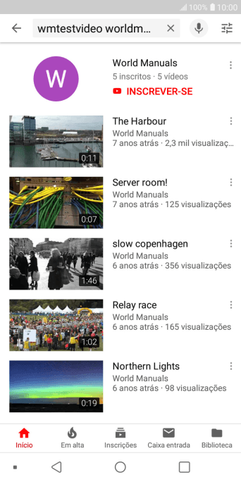 Pressione o vídeo desejado. Pressione o vídeo desejado.