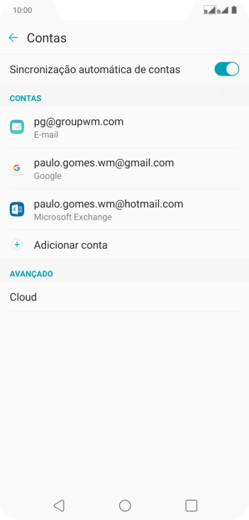 Pressione o indicador ao lado de Pressione o indicador ao lado de