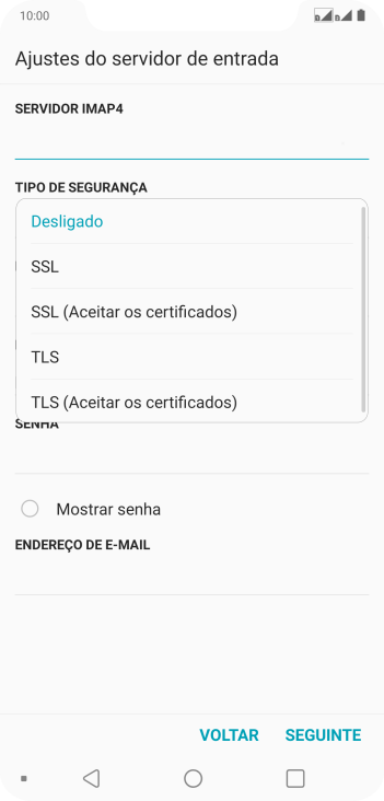 Pressione Desligado para desativar a função. Pressione Desligado para desativar a função.