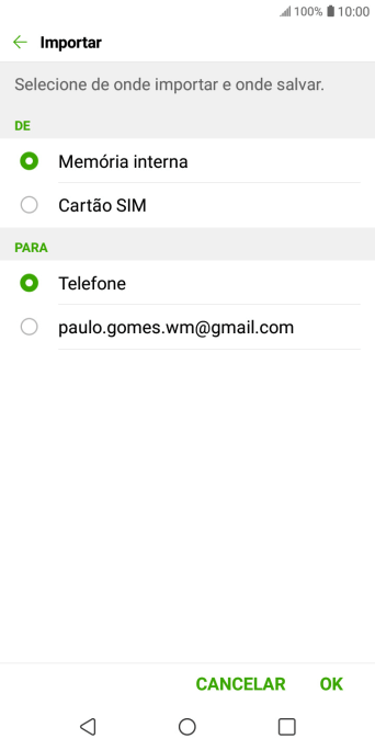 Pressione Cartão SIM. Pressione Cartão SIM.