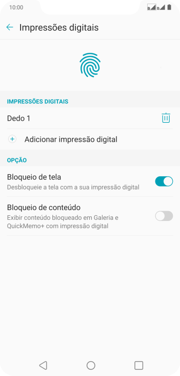 Pressione os indicadores ao lado das configurações desejadas. Pressione os indicadores ao lado das configurações desejadas.