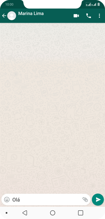 Pressione o ícone de enviar. Pressione o ícone de enviar.