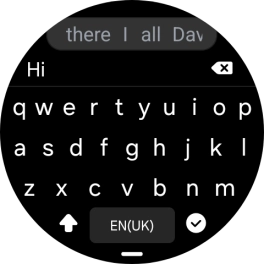 Press the confirm icon. Press the confirm icon.