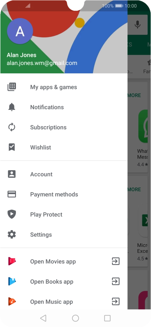 Press My apps & games. Press My apps & games.