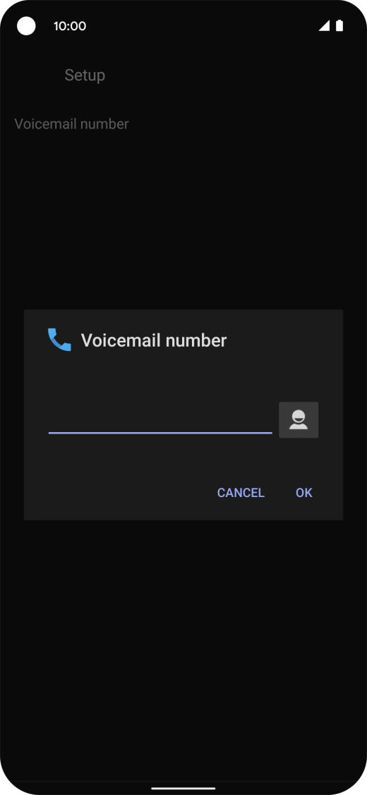 Key in +447953222222 and press OK. Key in +447953222222 and press OK.