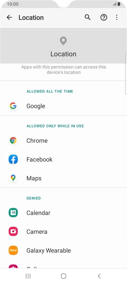 Press the required app. Press the required app.
