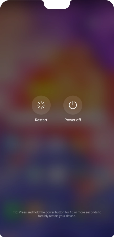 Press Power off. Press Power off.