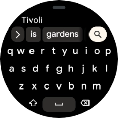 Key in the required destination and press the search icon. Key in the required destination and press the search icon.