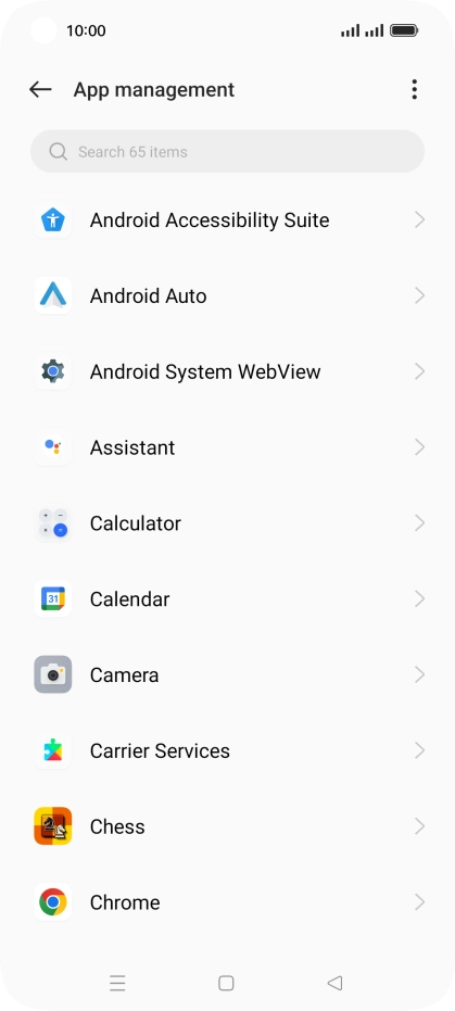 Press the required app. Press the required app.