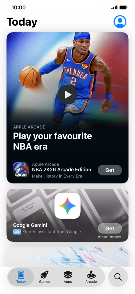Press the search icon. Press the search icon.