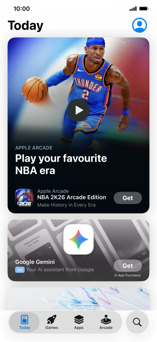Press the search icon. Press the search icon.